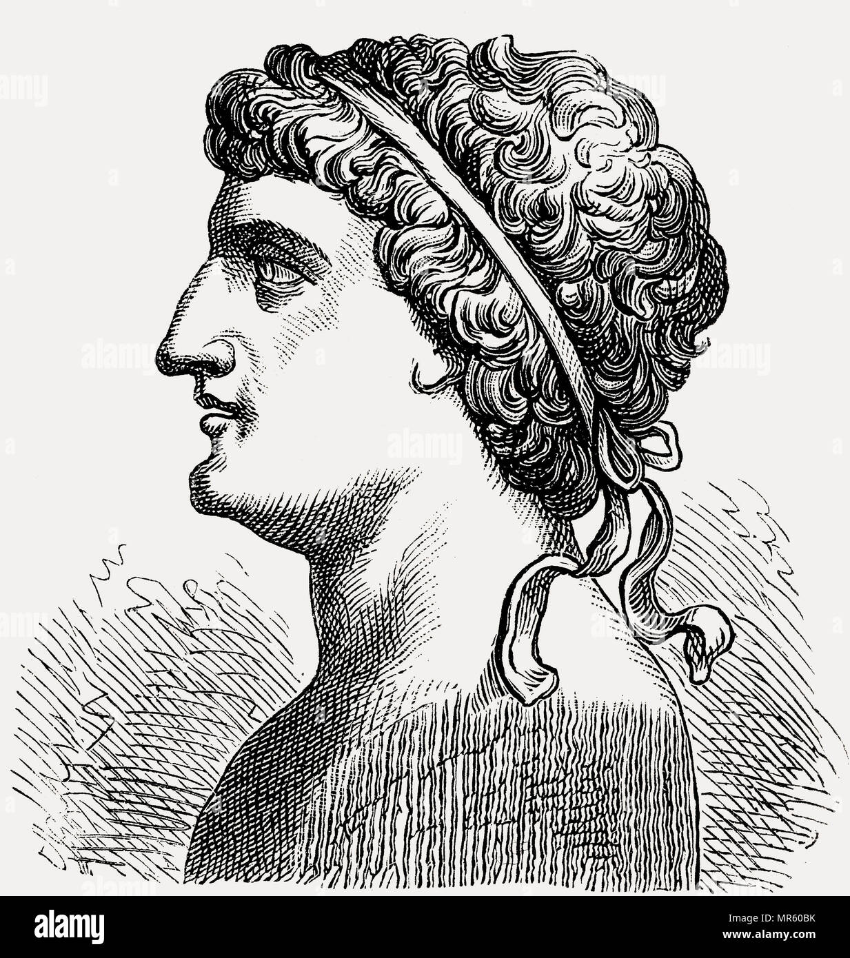 Hiéron II, ch. 308 BC - 215 BC, le tyran de Syracuse Sicile grecque de 270 à 215 av. Banque D'Images