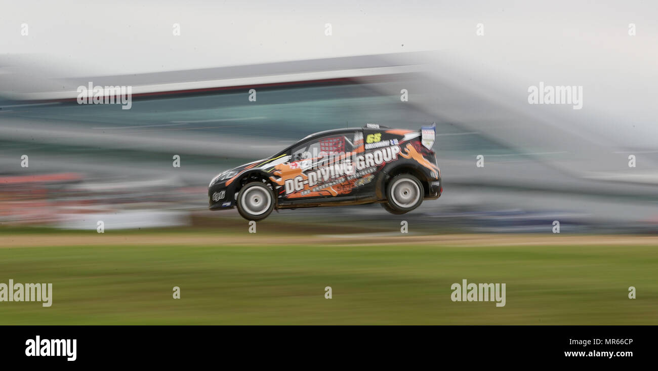 Jami Kalliomaki au cours de la première journée du championnat du monde 2018 la course de championnat à Silverstone, Towcester. ASSOCIATION DE PRESSE Photo. Photo date : vendredi 25 mai 2018. Voir PA histoire Rallye AUTO. Crédit photo doit se lire : David Davies/PA Wire Banque D'Images