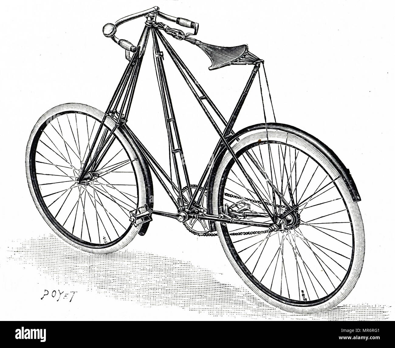 Gravure représentant Pedersen location avec un cadre triangulaire. En date du 20e siècle Banque D'Images