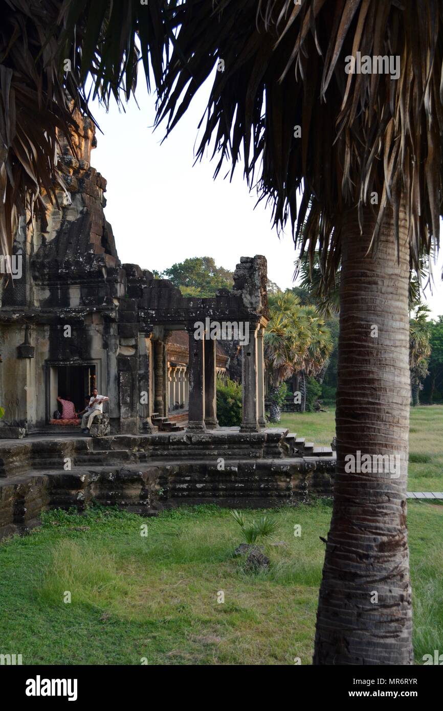 Temple d'angkor wat à Siem Reap, Cambodge Banque D'Images