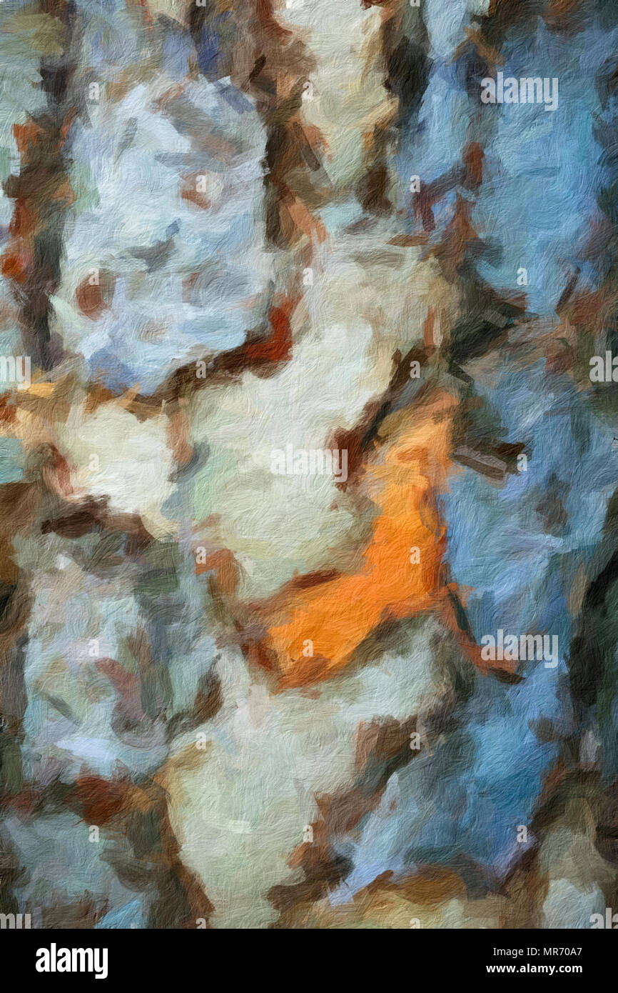 Numérique abstrait huile sur toile plein de texture et couleur vive Banque D'Images