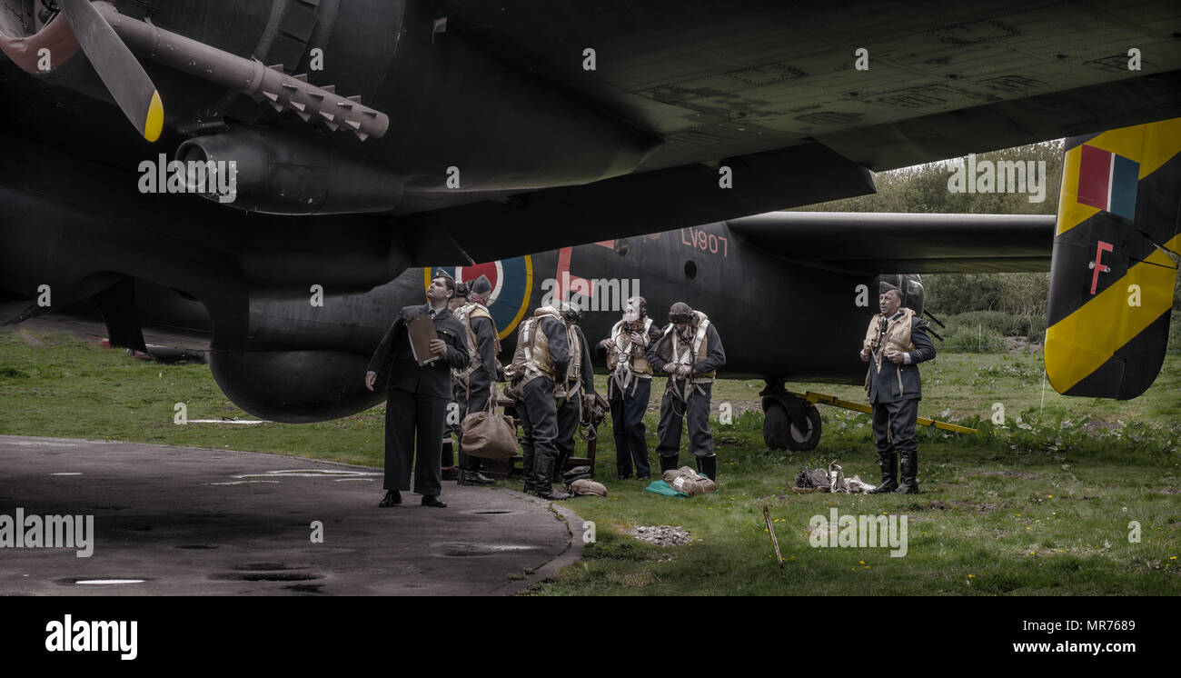 Elvington RAF Museum Yorkshire UK 1940 Journée portes ouvertes Banque D'Images