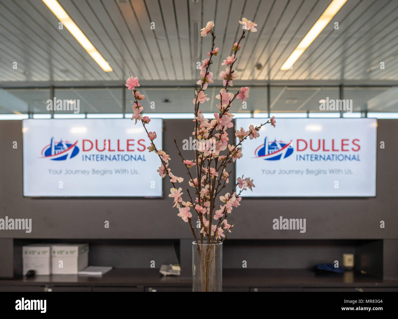 Un terminal à Washington Dulles Airport Banque D'Images