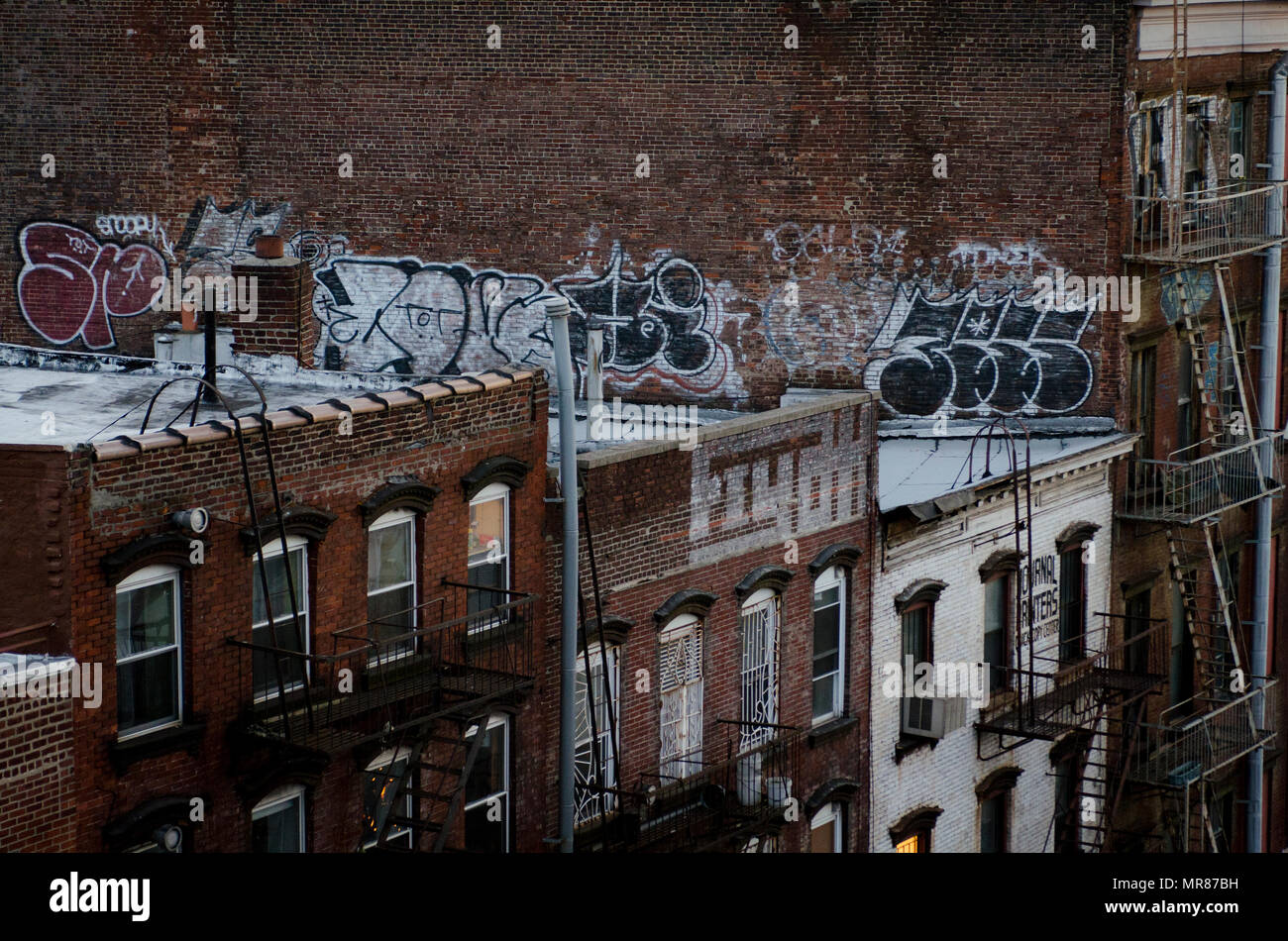 Graffiti de autour de la ville de New York, Brooklyn et Manhattan. Banque D'Images