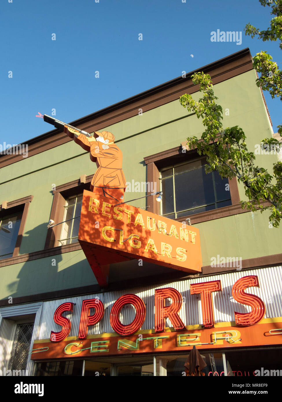 Centre de Sports bar et restaurant au centre-ville de Yakima, Washington. Banque D'Images