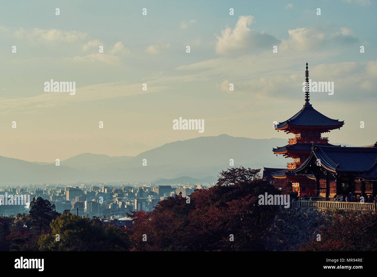 À la Pagode du Temple Kiyomizu-dera Banque D'Images