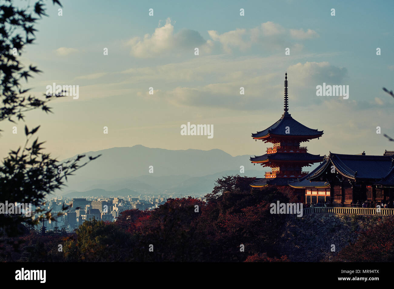 À la Pagode du Temple Kiyomizu-dera Banque D'Images