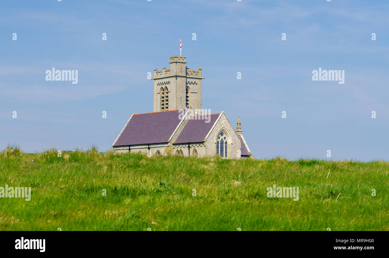 Ancienne église de l'île de Lundy off Devon Banque D'Images