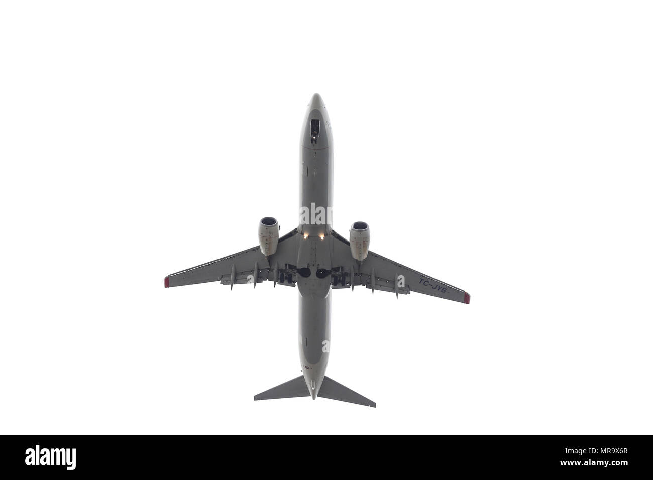 ISTANBUL, TURQUIE - février 04, 2018 : Turkish Airlines Boeing 737-9F2ER (CN) 40974 L'atterrissage pour l'aéroport Ataturk d'Istanbul. Ta est le porte-drapeau de la Tur Banque D'Images