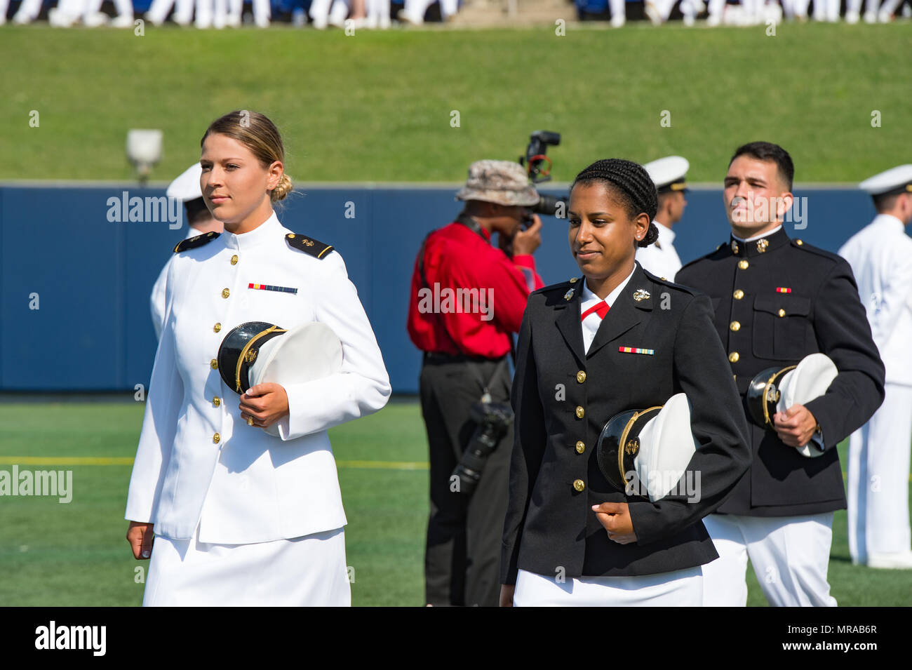 Au Maryland, aux États-Unis. 25 mai, 2018. 25 mai 2018, Annapolis, Maryland - Ouverture à l'United States Naval Academy. Le président des États-Unis, Donald J. Trump, était le conférencier pour la classe de 2018. Crédit : Michael Jordan/ZUMA/Alamy Fil Live News Banque D'Images