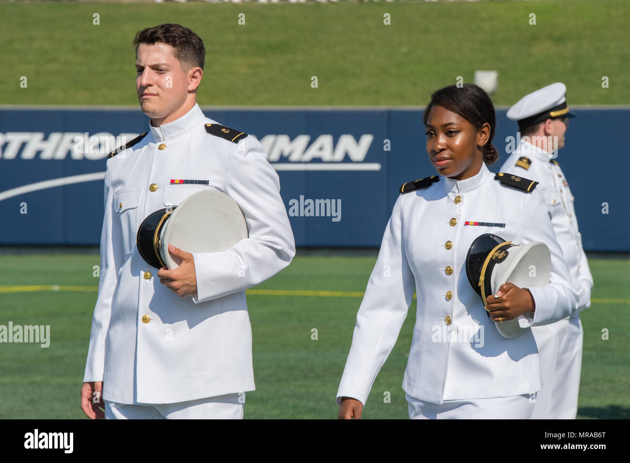 Au Maryland, aux États-Unis. 25 mai, 2018. 25 mai 2018, Annapolis, Maryland - Ouverture à l'United States Naval Academy. Le président des États-Unis, Donald J. Trump, était le conférencier pour la classe de 2018. Crédit : Michael Jordan/ZUMA/Alamy Fil Live News Banque D'Images