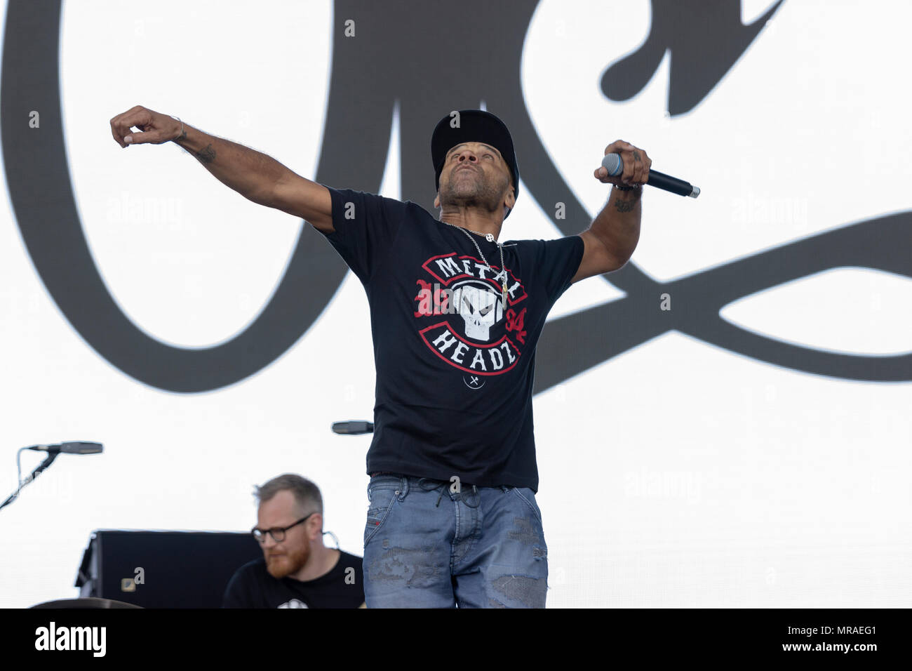 Clifford Joseph Prix, MBE, mieux connu sous son nom de scène, Goldie, est un musicien anglais, DJ, artiste visuel et l'acteur de Walsall. Credit : Darron Mark/Alamy Live News Banque D'Images