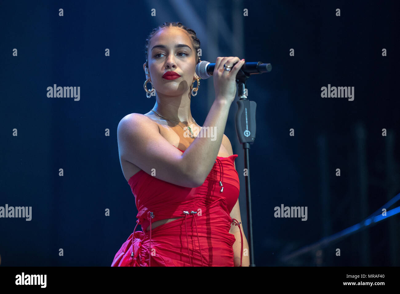 Swansea, Pays de Galles. 26 mai 2018, Jorja Smith se produisant au plus grand week-end à Singleton park, Swansea, le 5 mai 2018, le Pays de Galles.© Jason Richardson / Alamy Live News Banque D'Images