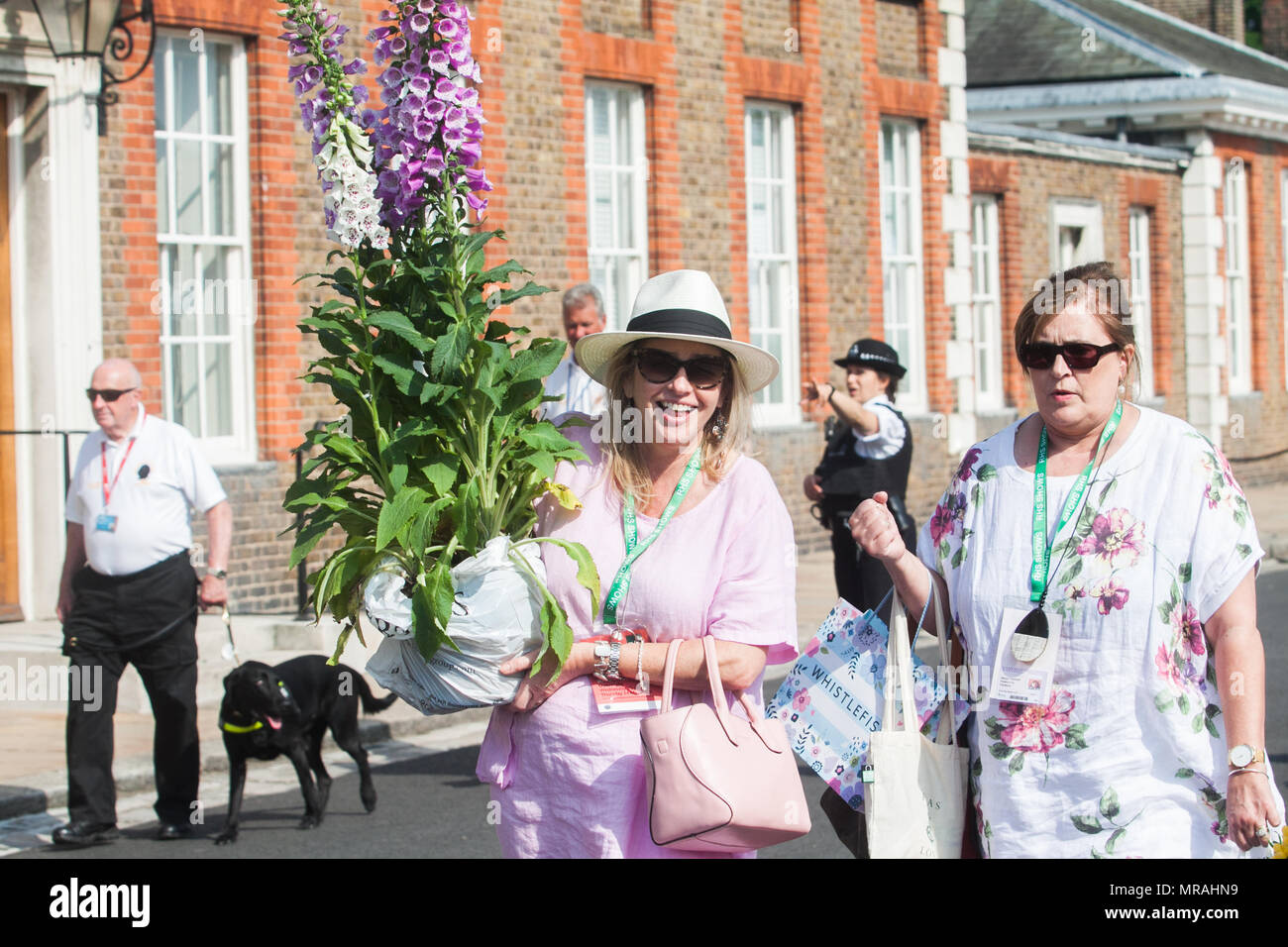 London UK. 26 mai 2018. Les membres du public faire plantes exposants lors de la journée de clôture 2018 Chelsea Flower Show . Une grande variété d'éléments puis acheté le dernier jour de la Royal Horticultural Show à Chelsea qui a été inauguré en 1913 Credit : amer ghazzal/Alamy Live News Banque D'Images