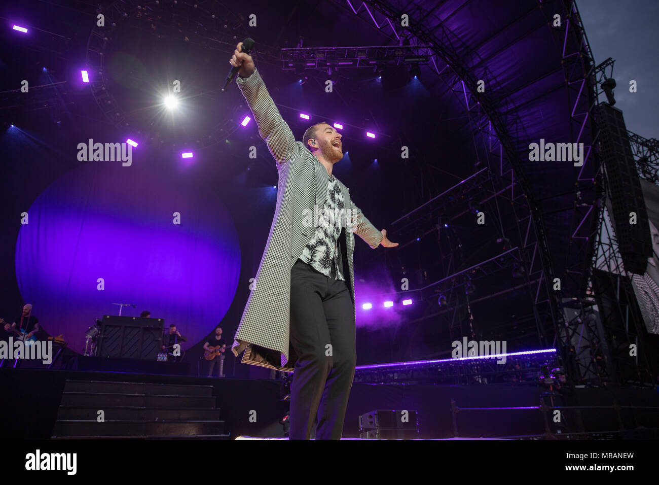 Swansea, Pays de Galles. 26 mai 2018, auteur-compositeur-interprète Sam Smith Garniture du jour, l'un des plus gros week-end dans la région de Singleton park, Swansea, le 5 mai 2018, le Pays de Galles.© Jason Richardson / Alamy Live News Banque D'Images