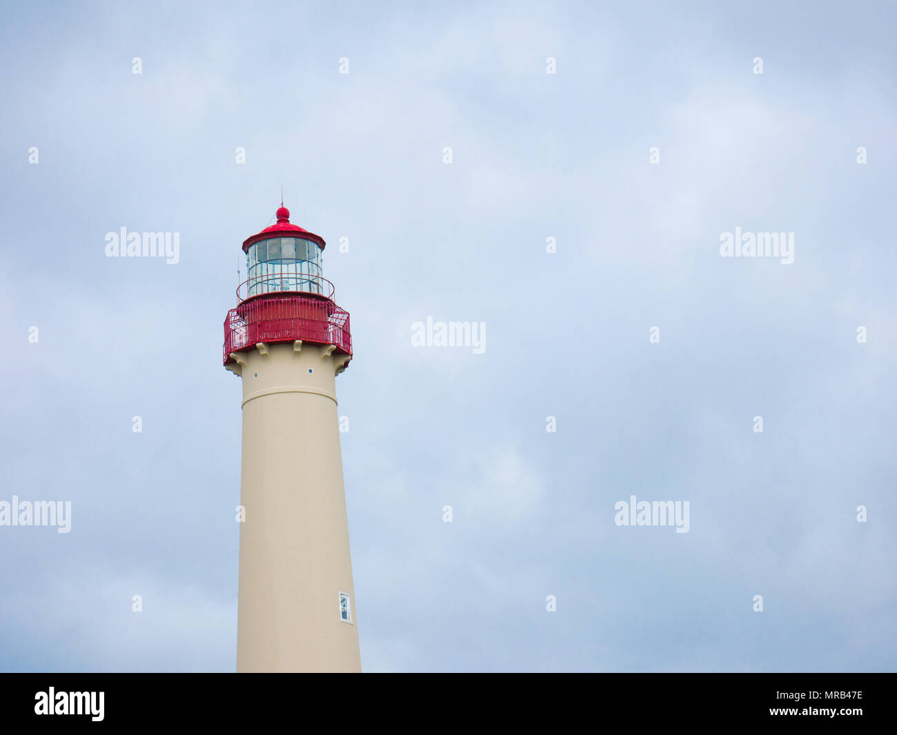 La plage de Cape May Lighthouse, NJ, USA Banque D'Images