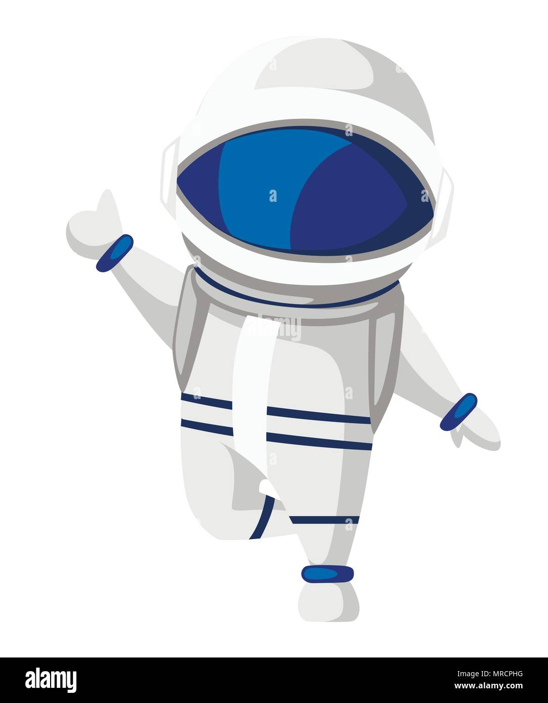 Illustration de l'astronaute. Cartoon character design. L'astronaute mignon donnant un Thumbs up. Vector illustration isolé sur fond blanc. Illustration de Vecteur