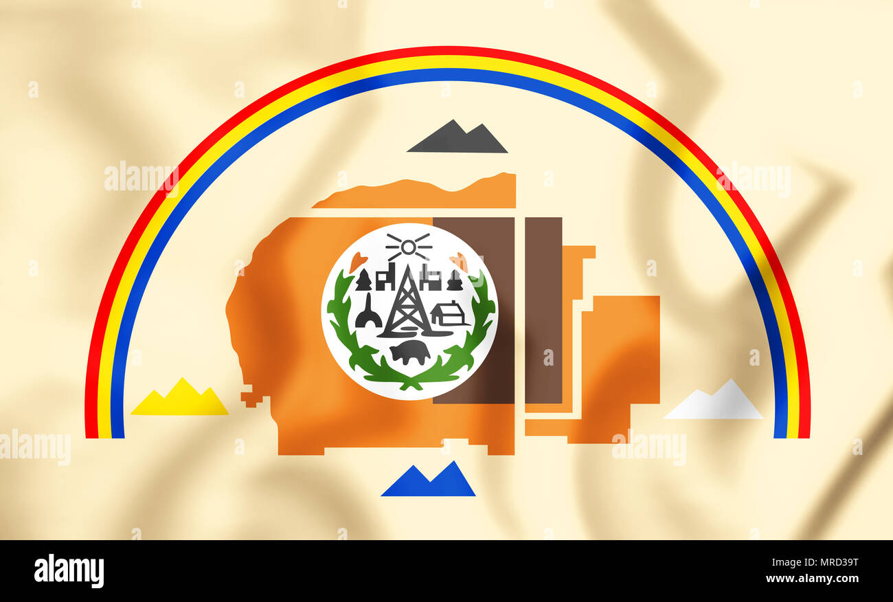 3D Drapeau de la Nation Navajo. 3D Illustration. Banque D'Images