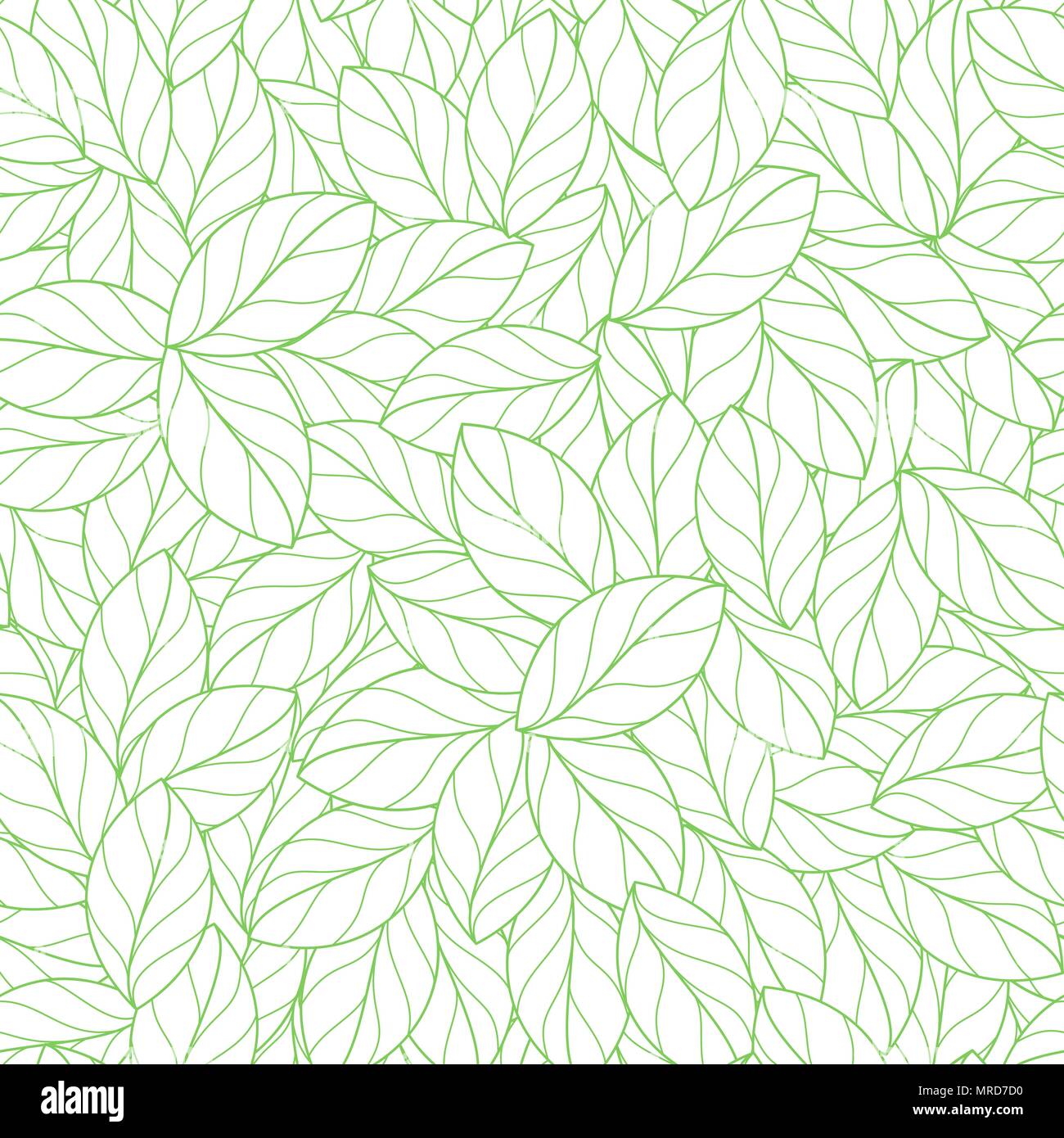 Motif feuilles linéaires sans couture Illustration de Vecteur