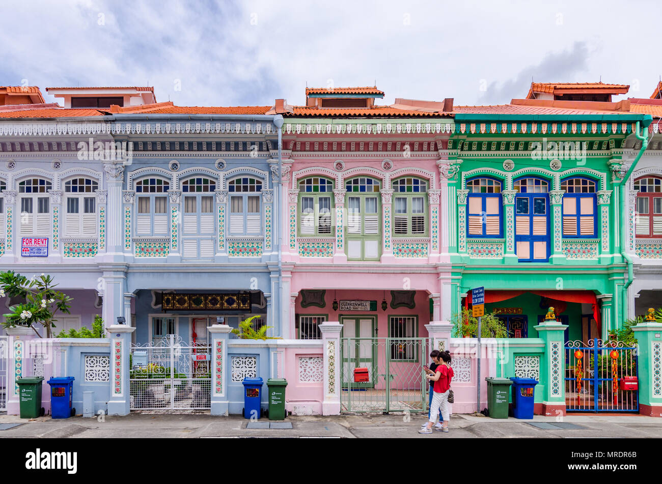 'Colorés' Peranakan Chambre. Le mot 'Peranakan' utilisée par les habitants de l'archipel malais de traiter les immigrés étrangers. Banque D'Images