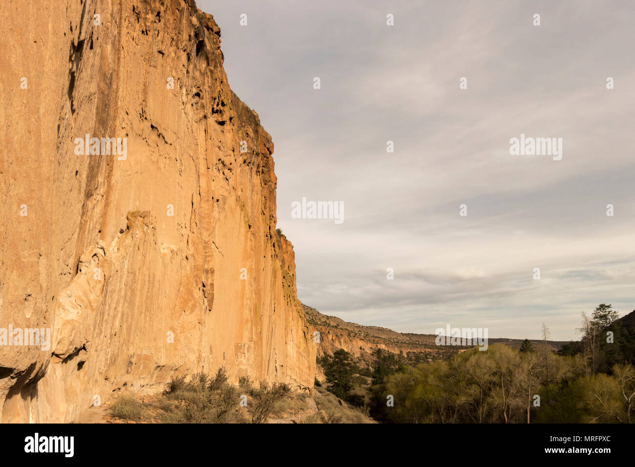 Canyon Frijoles, Bandelier National Monument, Los Alamos, Nouveau Mexique, USA. Banque D'Images