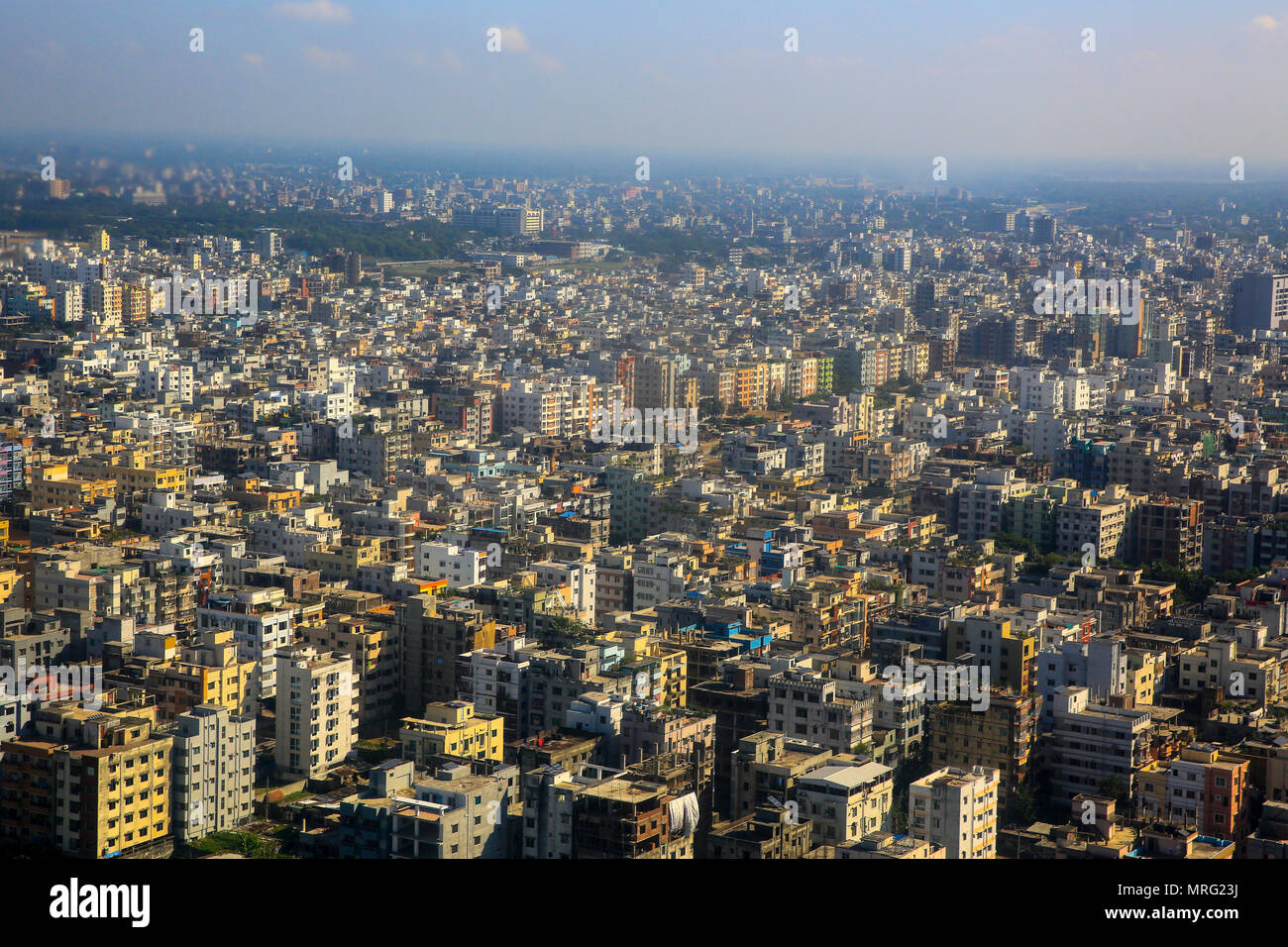 Vue du haut de la ville de Dhaka, Bangladesh Banque D'Images