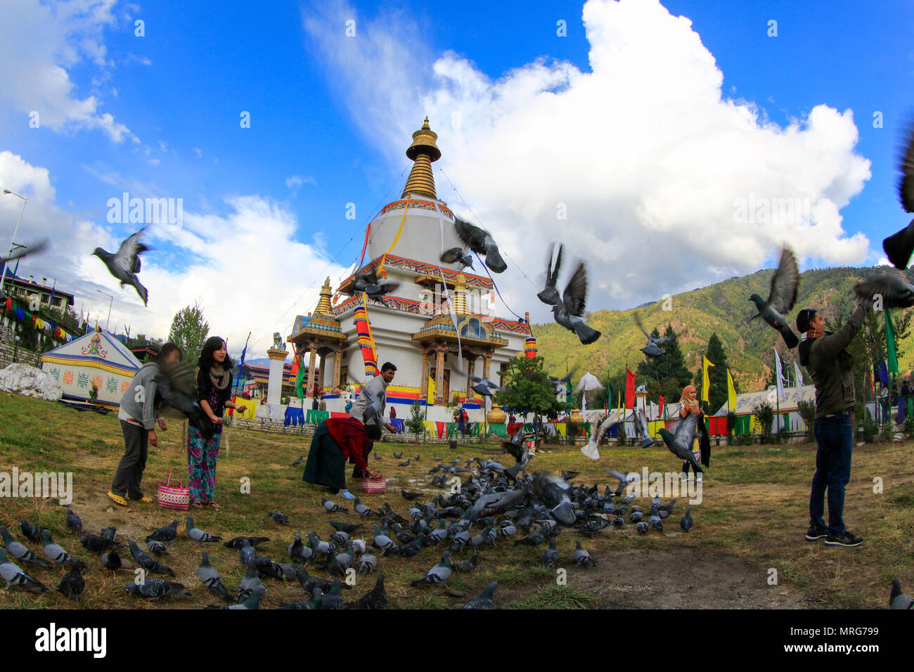 National Memorial Chorten à Thimphu, la capitale du Bhoutan Banque D'Images