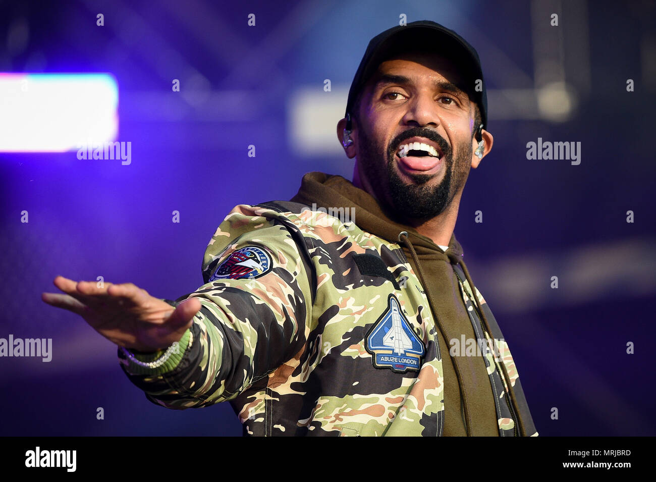 Craig David effectue au cours de la première journée de BBC Radio 1's plus grand week-end à Singleton park, Swansea. Banque D'Images