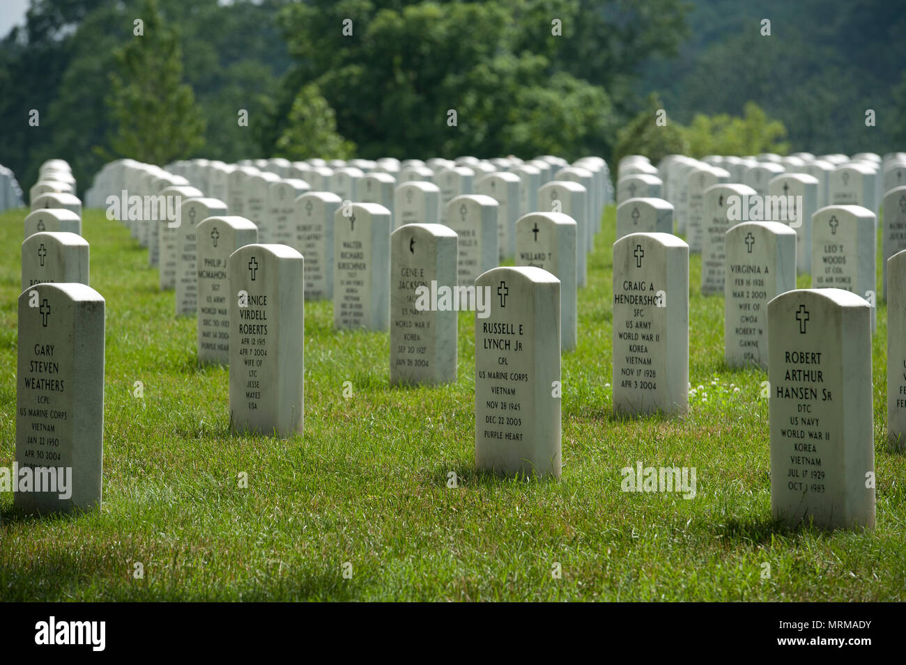 États-unis - le 11 juin : le capitaine George L. Barton de l'armée américaine, 101e Division aéroportée a été enterré aujourd'hui au cimetière national d'Arlington Arlington vierge Banque D'Images