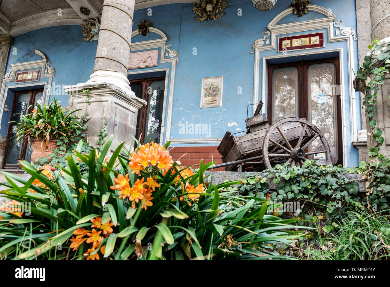 Mexico,hispanique,Mexicain,Alvaro Obregon San Angel,Plaza del Carmen,maison maisons maisons résidence,manoir,extérieur Banque D'Images