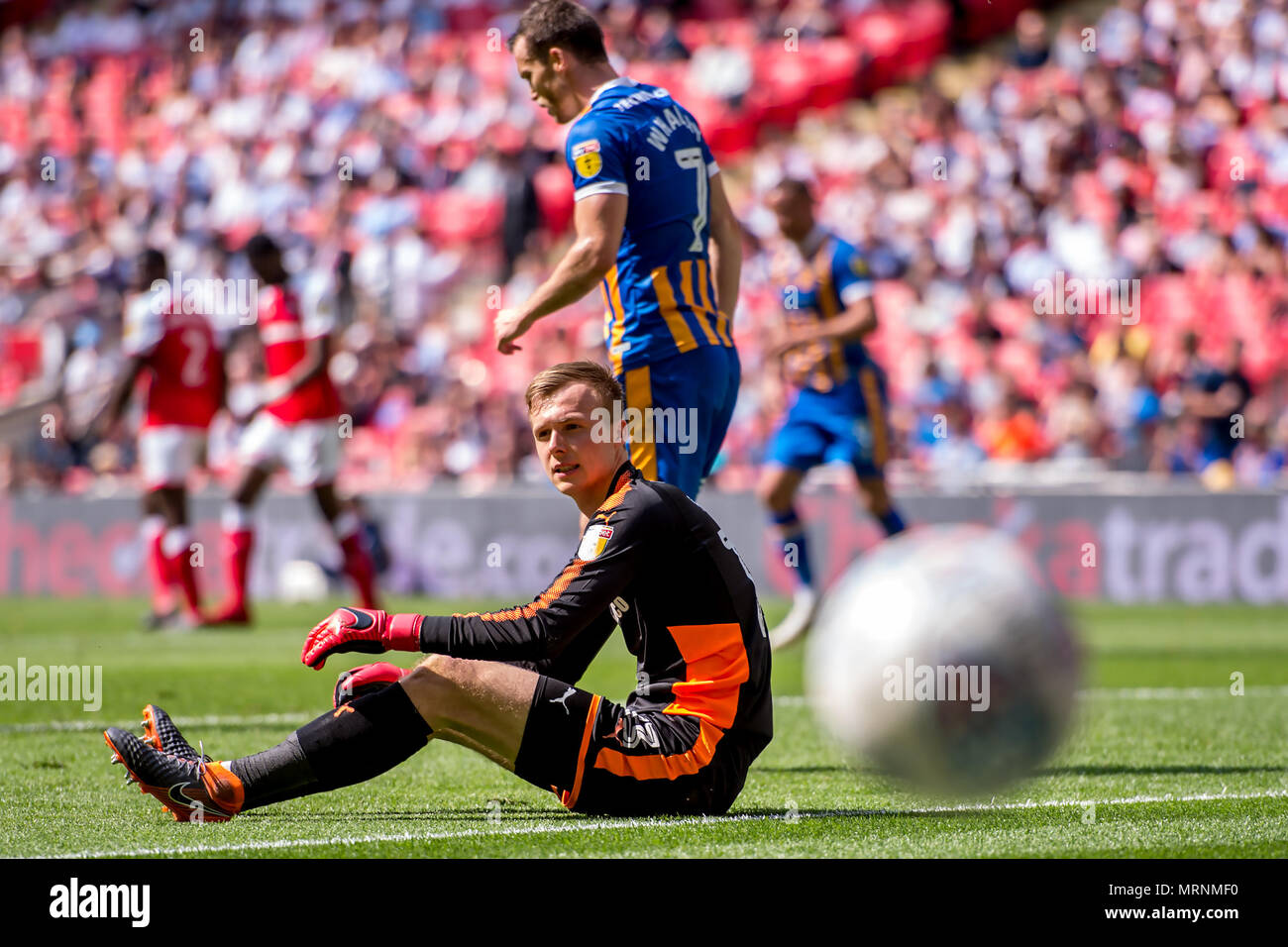 Londres, Angleterre. 27 mai 2018. Marek RodÃ¡k de Rotherham United au cours de l'EFL Sky Bet League 1 Championnat Promotion match final entre Rotherham United et Shrewsbury Town au stade de Wembley, Londres, Angleterre le 27 mai 2018. Credit : THX Images/Alamy Live News Banque D'Images