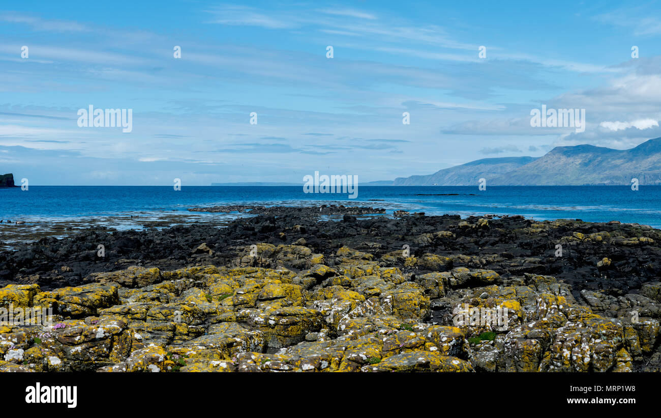 Gallanach Beach, île de Terre Noire, les petites îles, les Hébrides intérieures, de l'Écosse Banque D'Images