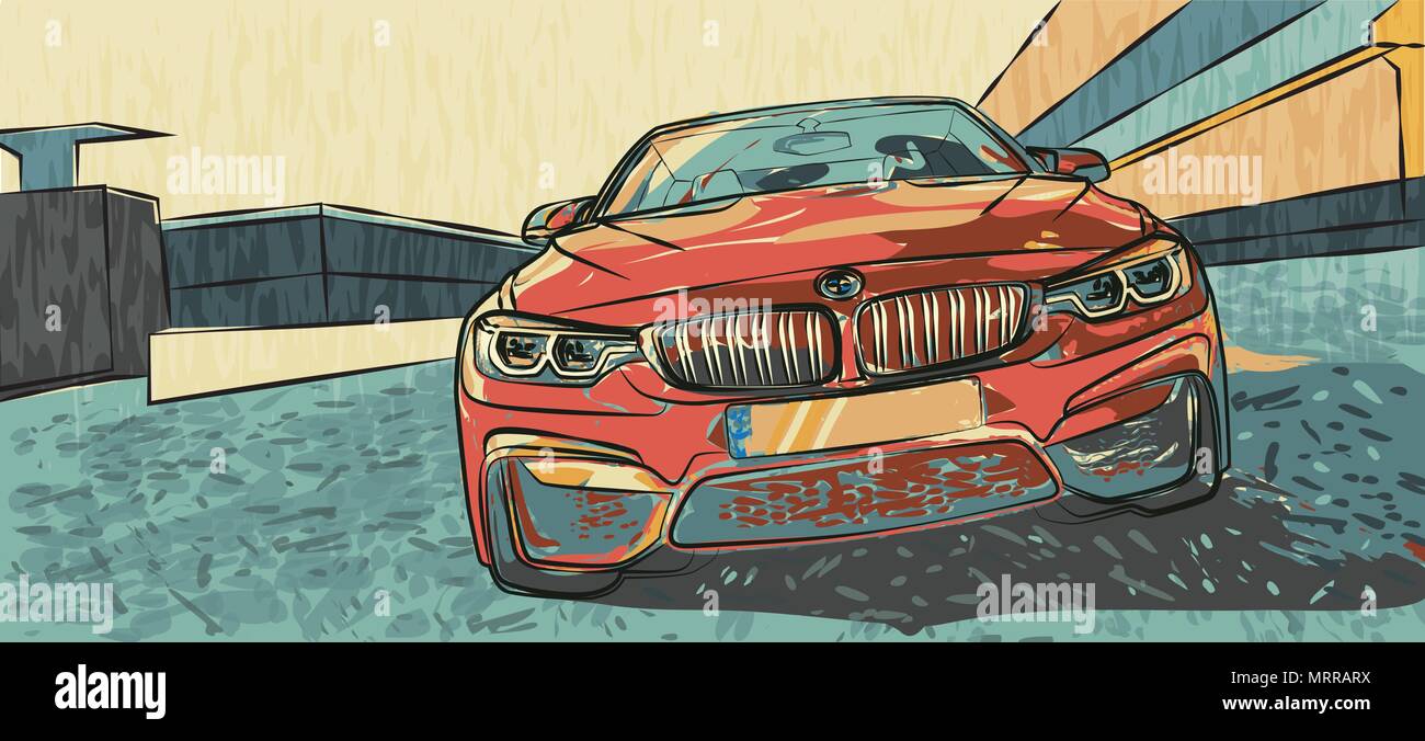 Illustration Beamer BMW Illustration de Vecteur