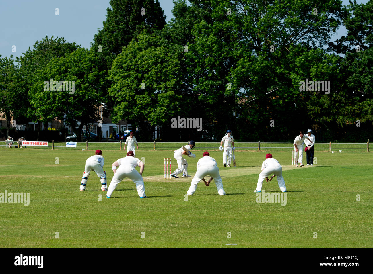 Cricket Village à Wellesbourne, Warwickshire, England, UK Banque D'Images