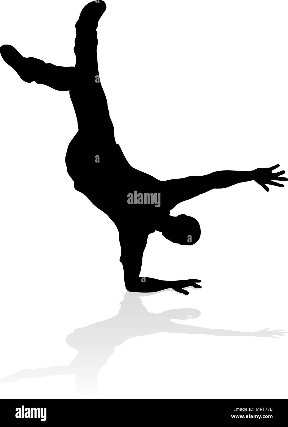 Street Dance Dancer Silhouette Illustration de Vecteur
