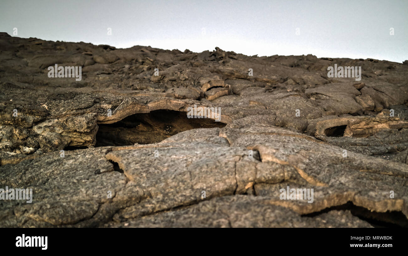 Autour des champs de lave du volcan Erta Ale en Ethiopie, Afar, Danakil Banque D'Images