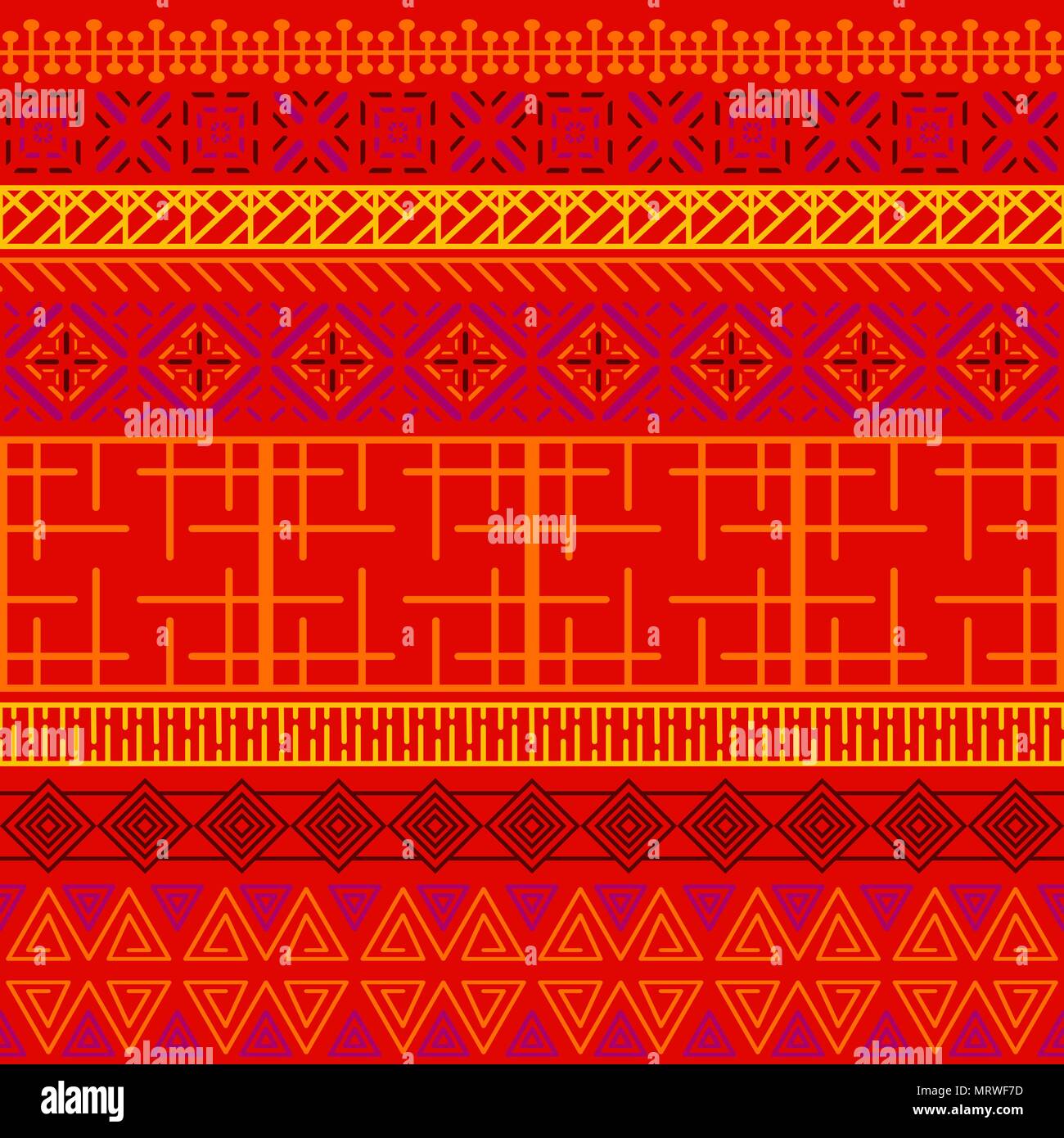 Ethnique Tribal modèle homogène. Ornement géométrique abstraite avec des motifs africains. Parfait pour l'impression textile, papier peint, tissu design, tissu, papier d'emballage et en dessins de tissu. Illustration de Vecteur