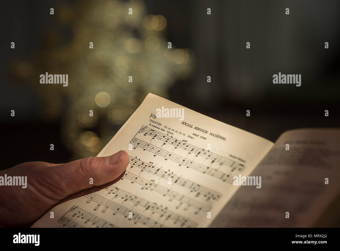 Partition de musique pour Je me voue à toi mon pays par Holst, également appelé Thaxted. Pris dans l'Église Thaxted. Banque D'Images