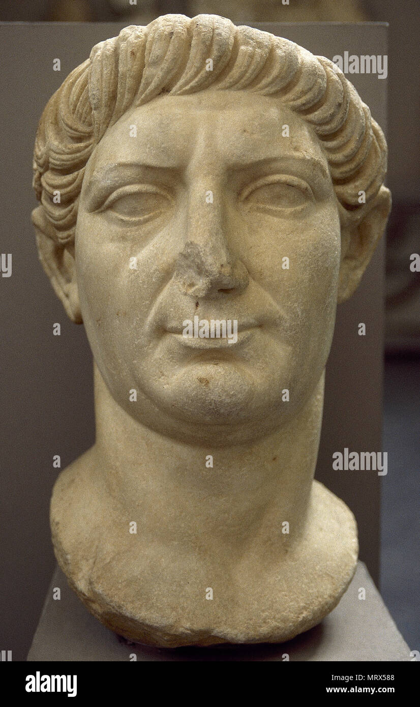 Trajan (Italica, 53-rugby de Cilicie, AD 117). Empereur de l'Empire romain de 98 à 117 Ma. Buste en marbre. Nerva-Antonine dynastie. Musée Archéologique d'Ephèse. Selçuk, Turquie. Banque D'Images