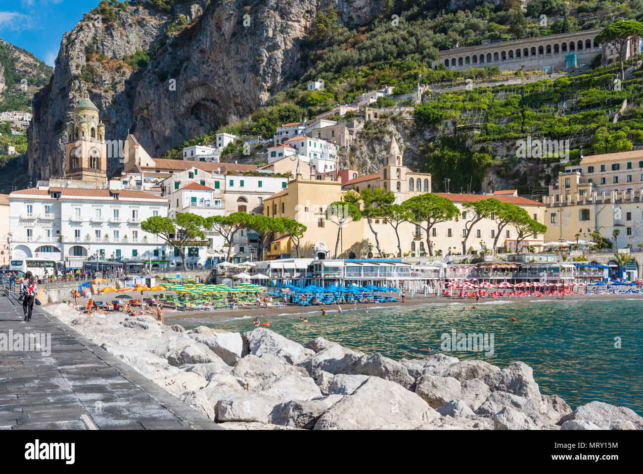 Amalfi, côte amalfitaine, Salerne, Campanie, Italie. Banque D'Images