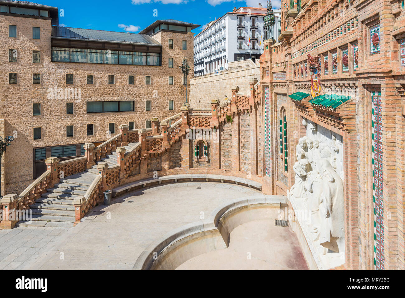 Ovalo escalier, Teruel, Aragon, Espagne, Europe Banque D'Images