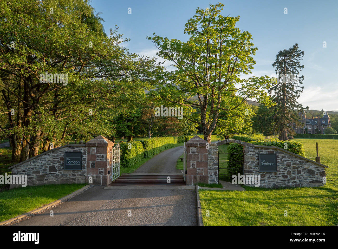 Entrée de l'Hotel Torridon, Achnasheen, North West Highlands, Ecosse Banque D'Images