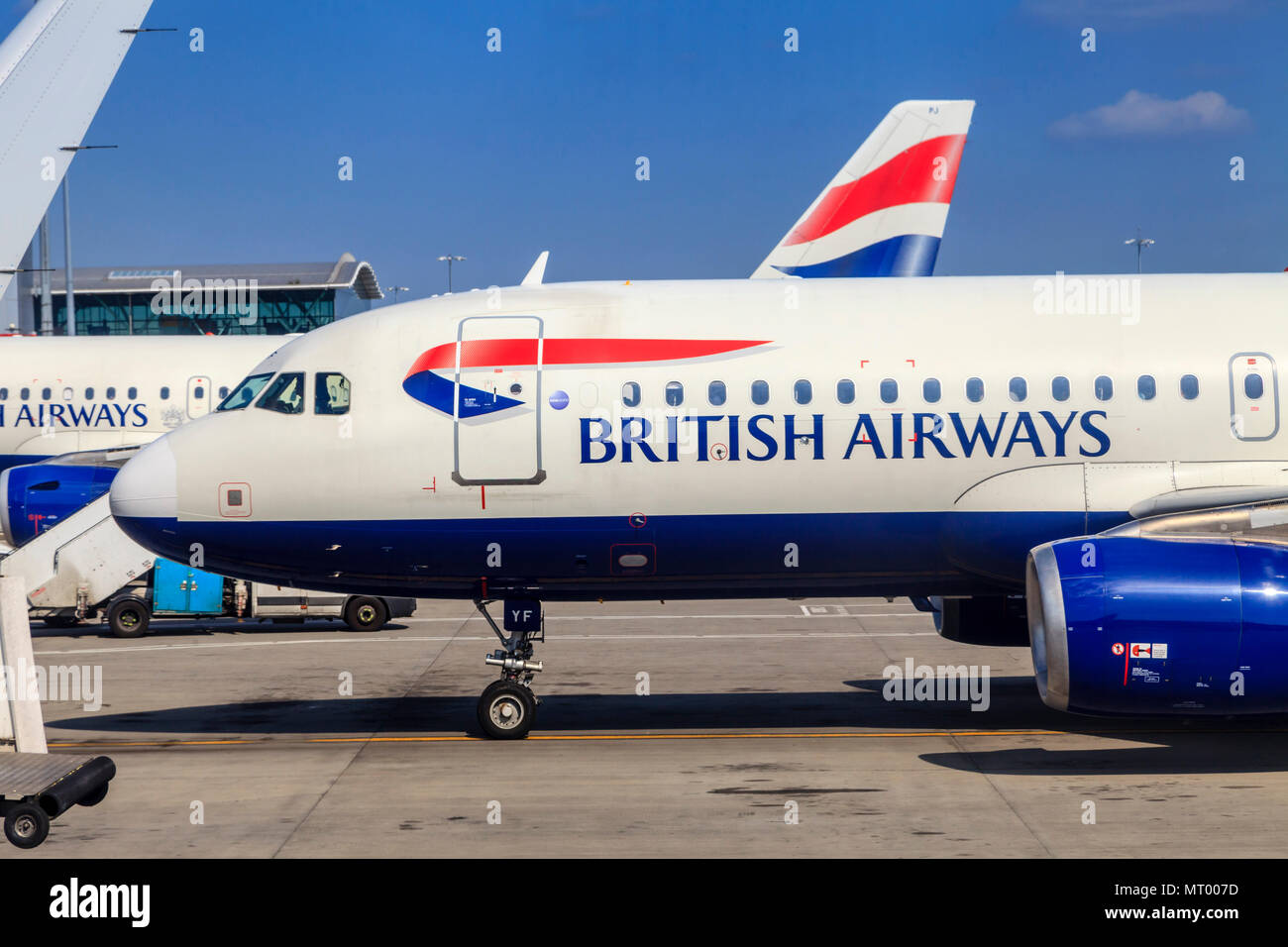 Les Avions de British Airways à l'aéroport de Heathrow, Londres, UK Banque D'Images