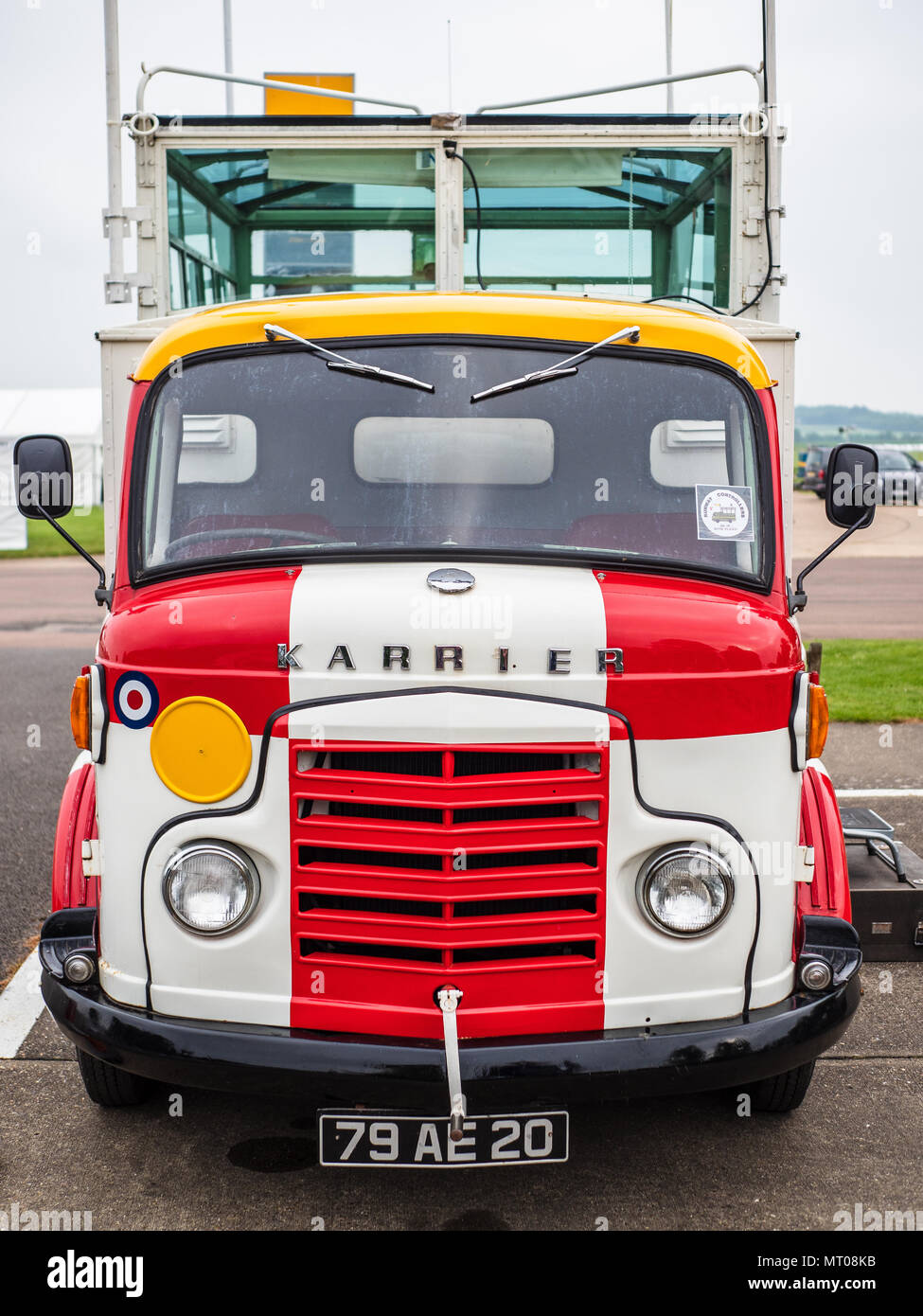 Karrier Bantam Vintage Camion de contrôle de l'aérodrome Banque D'Images