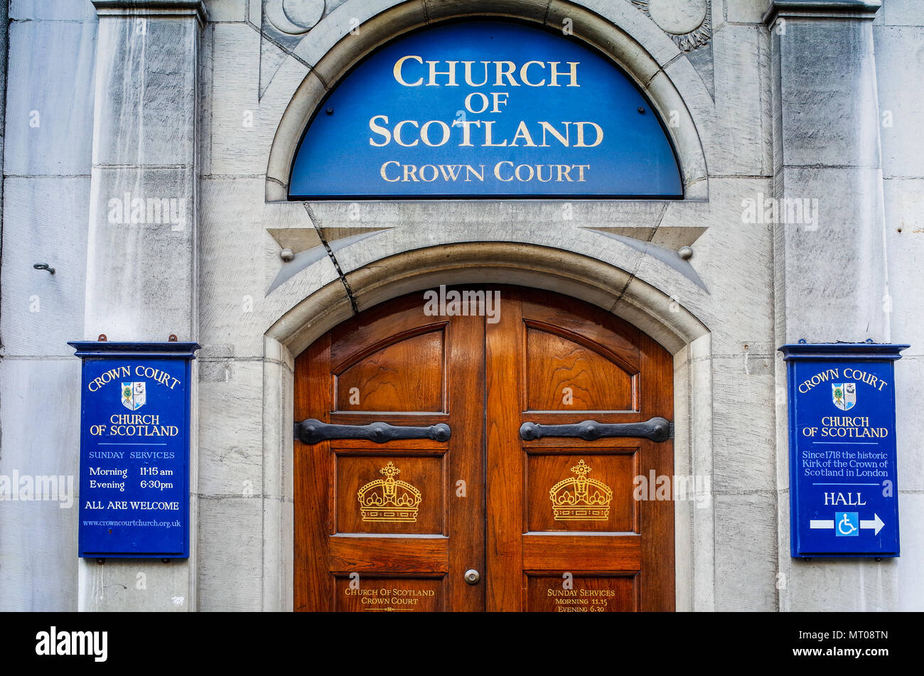 Église d'Écosse Crown Court à Covent Garden Londres - la plus ancienne église presbytérienne à Londres datant de 1711. Banque D'Images