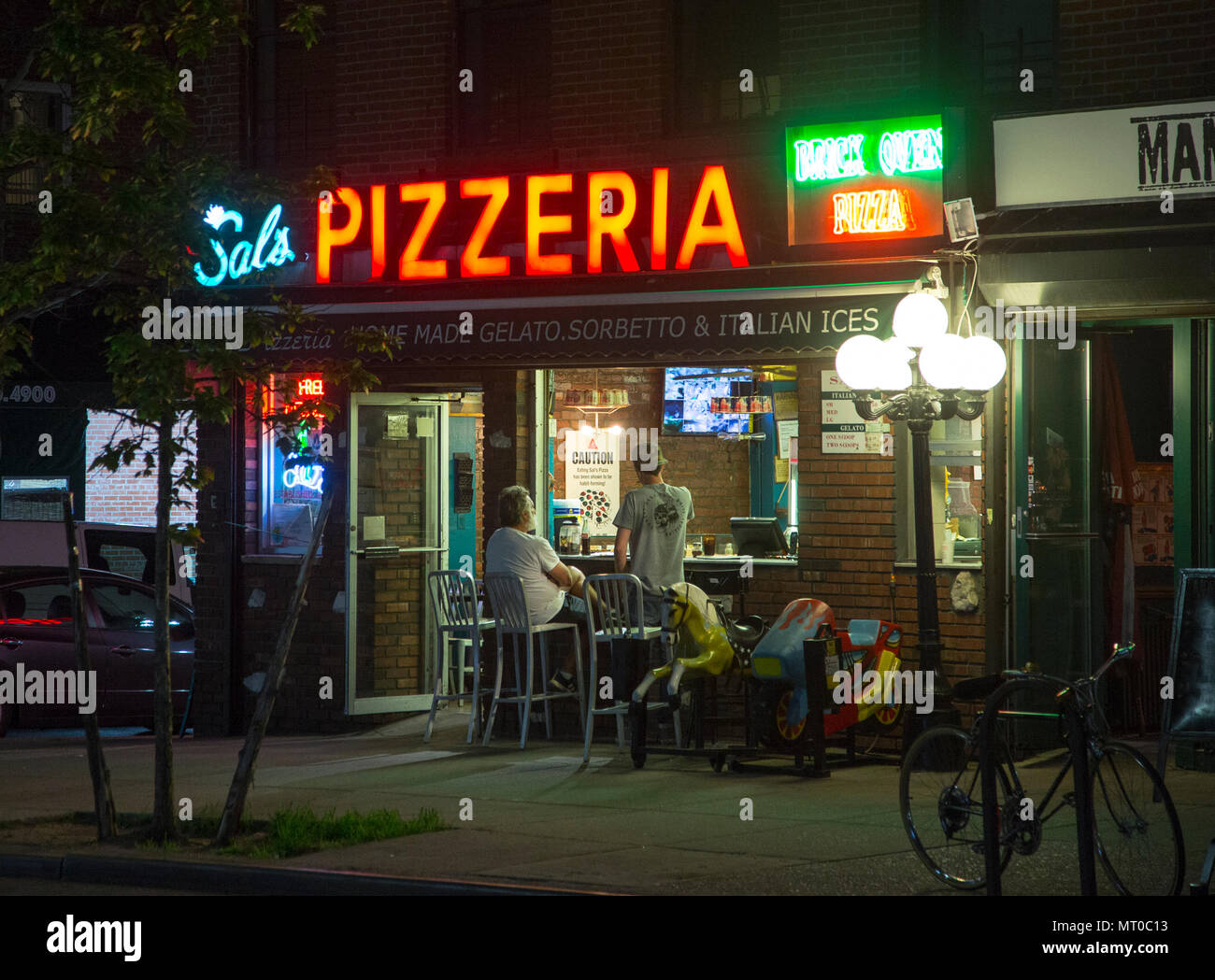 Pizzeria dans le quartier de Carroll Gardens Brooklyn, NY Banque D'Images