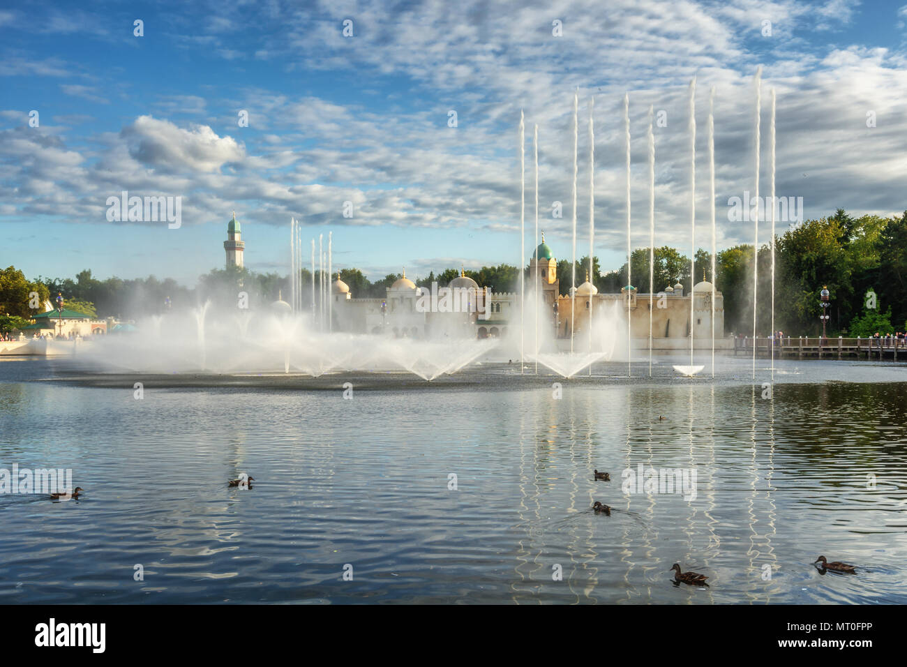 Kaatsheuvel, Pays-Bas, 19 août 2017 : Aquanura le grand spectacle de l'eau dans le parc à thème Efteling aux Pays-Bas Banque D'Images