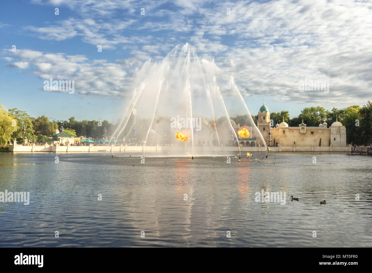 Kaatsheuvel, Pays-Bas, 19 août 2017 : Aquanura le grand spectacle de l'eau dans le parc à thème Efteling aux Pays-Bas Banque D'Images