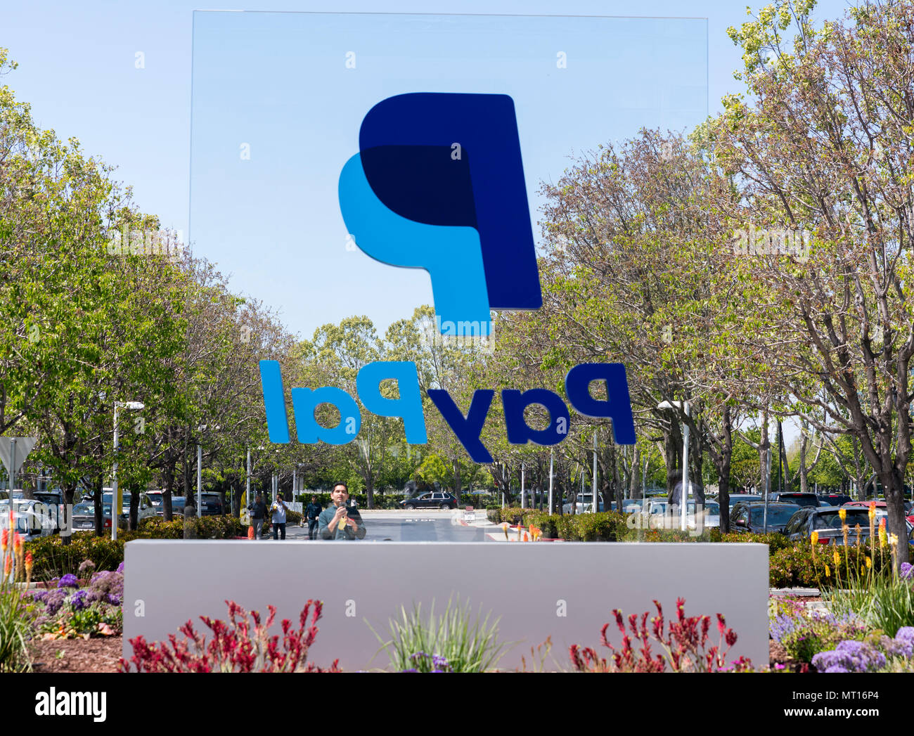 San Jose, Californie - le 26 avril 2018 : siège de Paypal dans la Silicon Valley. PayPal est une société américaine qui exploite le système de paiement en ligne Banque D'Images