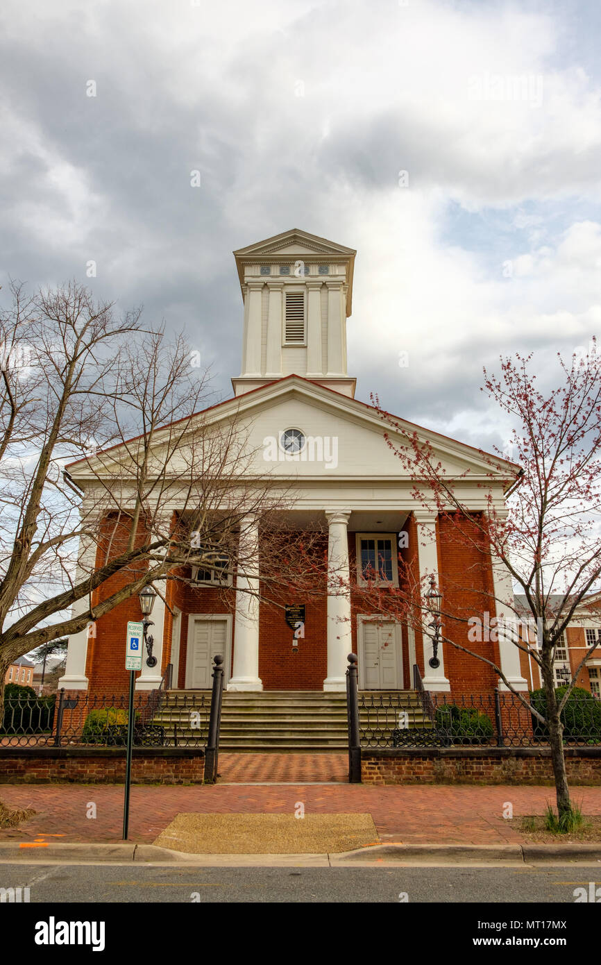 L'Église presbytérienne de Fredericksburg, 810 Princess Anne Street, Fredericksburg, Virginia Banque D'Images